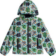 MINECRAFT Hooded Zip-up Rain Jacket (little Kid & Big Kid)
