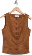 WAYF Faux Leather Boatneck Vest