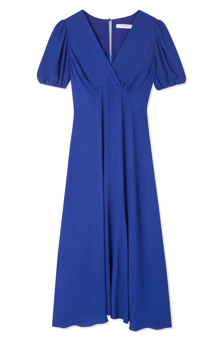 LK Bennett Hermia Short Sleeve Empire Waist Flared Dress, Alternate, color, Ultra Blue