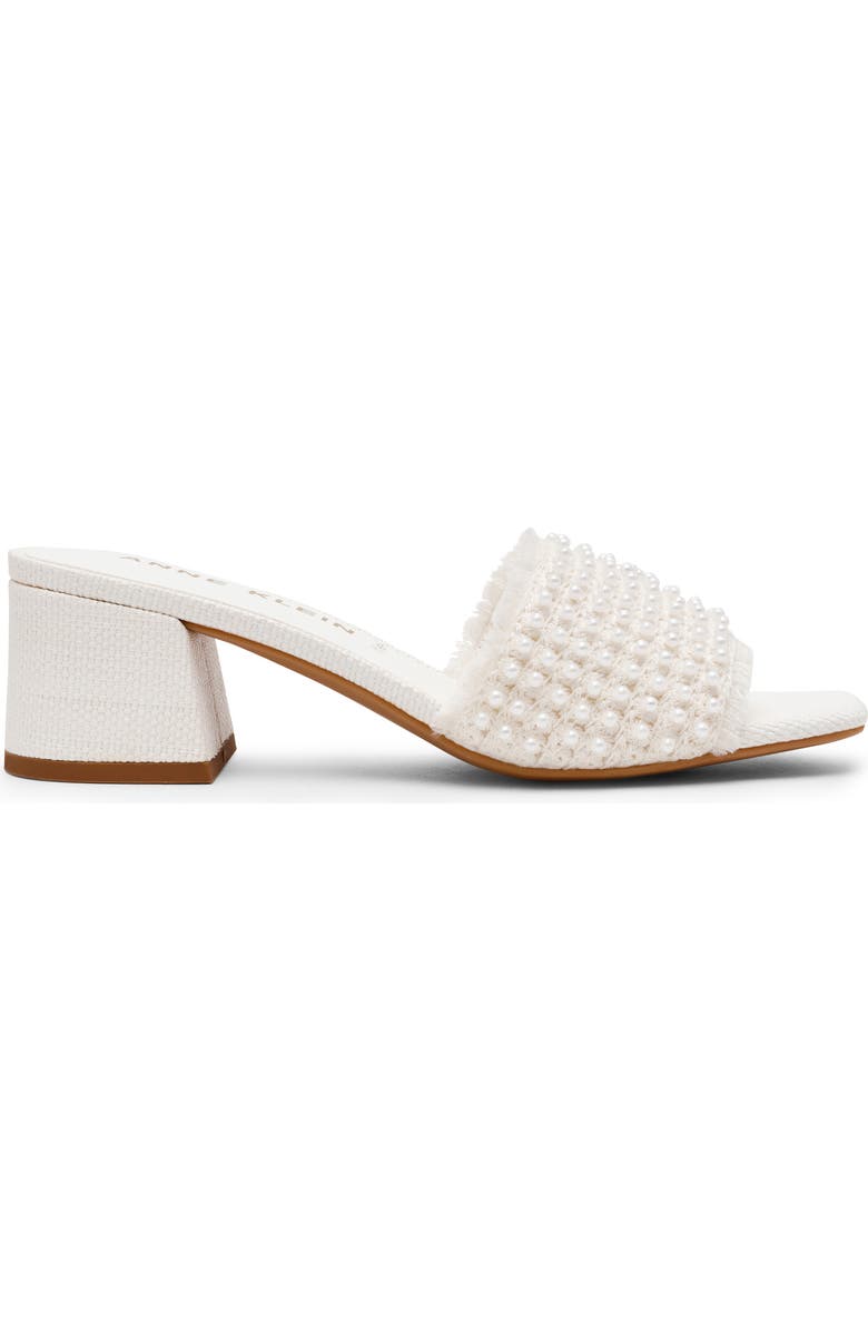 Anne Klein Dolls Block Heel Sandal, Alternate, color, Pearl