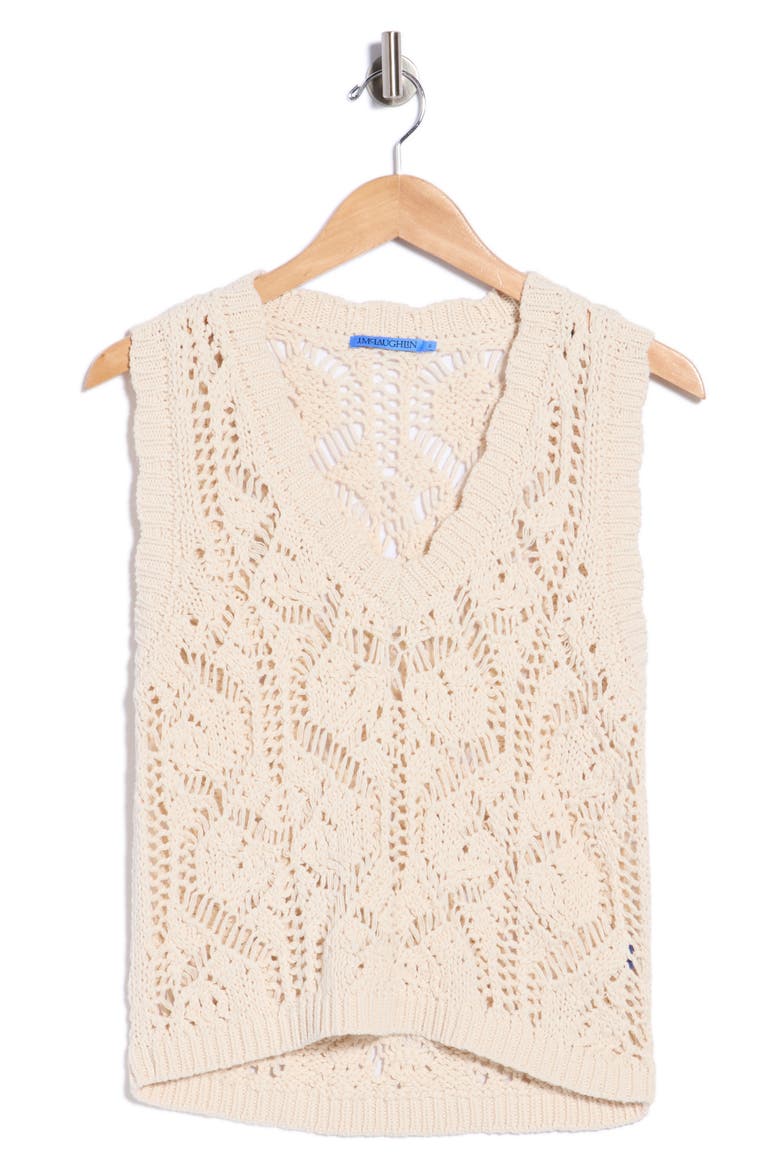 Kaia Sweater Vest, Alternate, color, ECRU