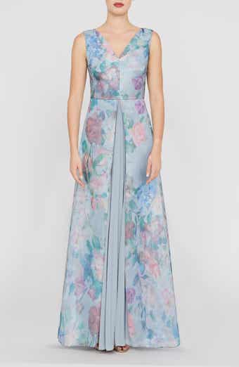 Merida Floral Print Sleeveless Gown