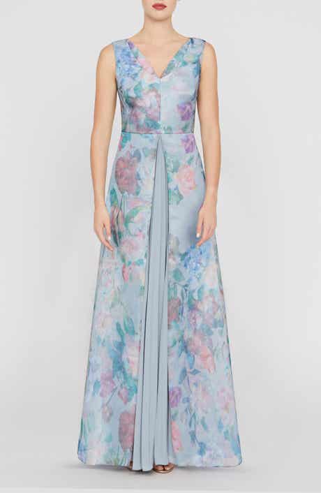 Merida Floral Print Sleeveless Gown
