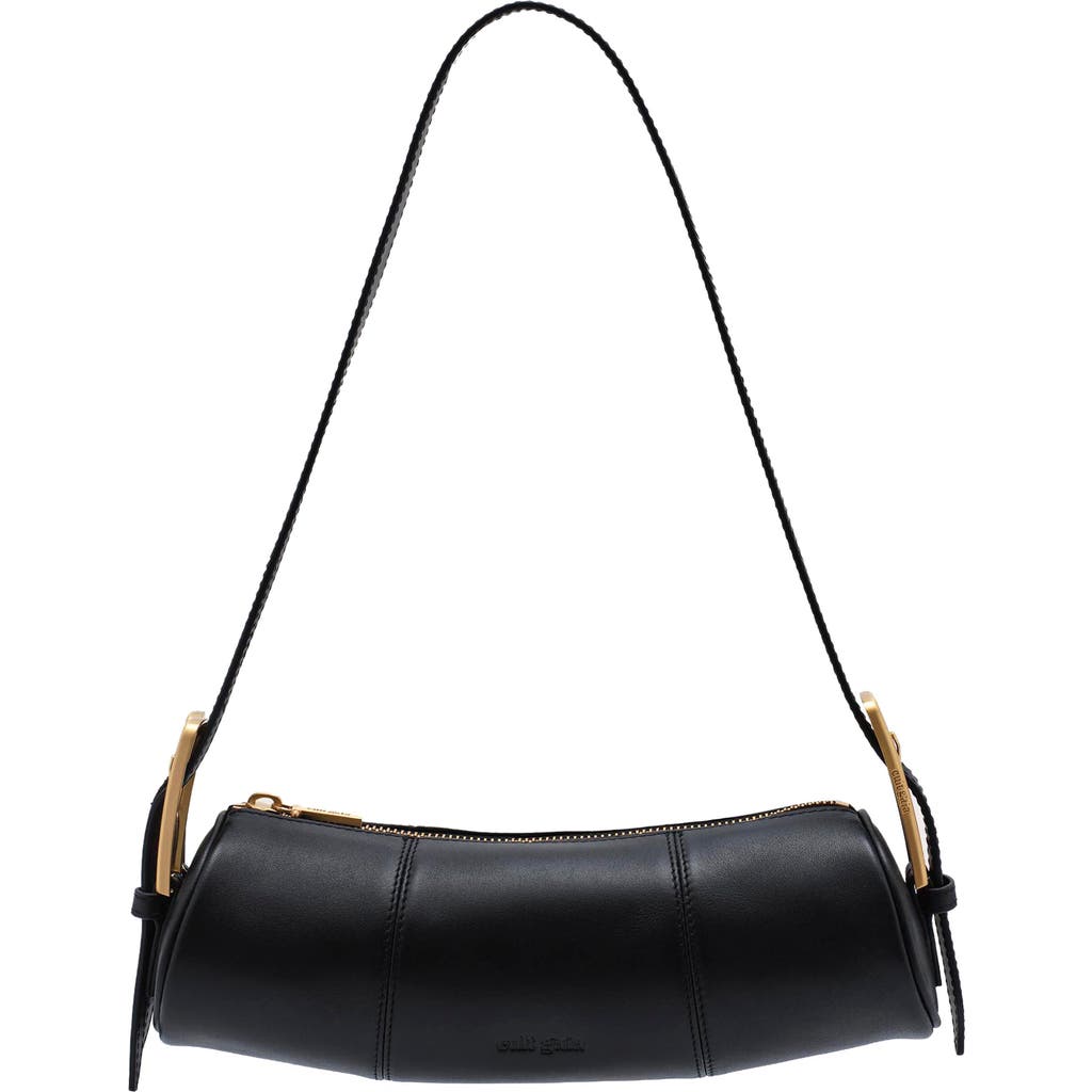 Cult Gaia Laina Leather Shoulder Bag In Black