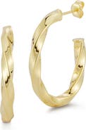 GLAZE JEWELRY Oval Twist Hoop Earrings