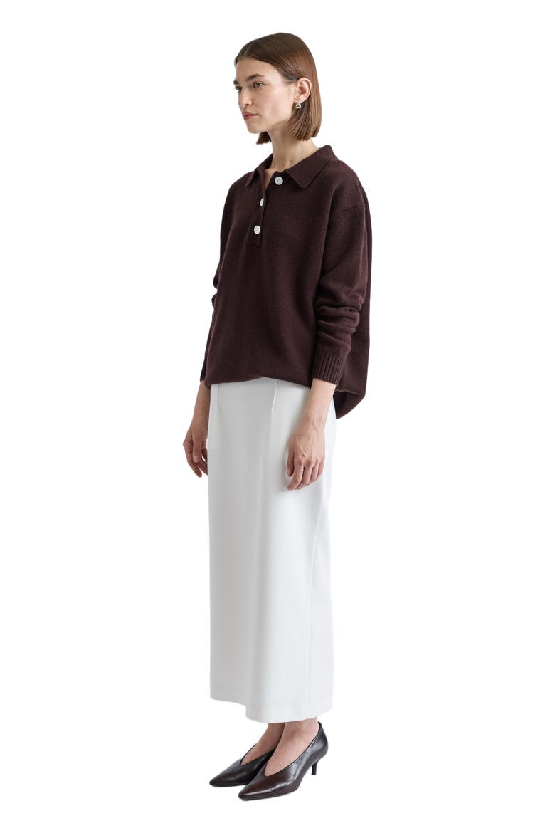 Polo Wool Sweater, Main, color, Dark Brown