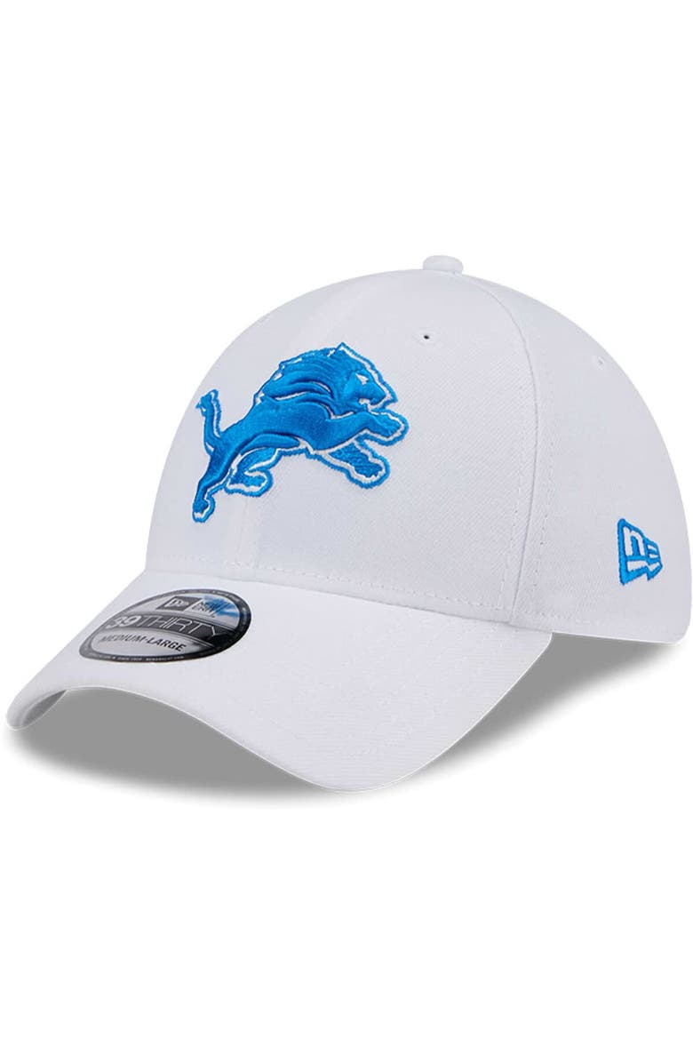 New Era Men's New Era White Detroit Lions Main 39THIRTY Flex Hat, Main, color, 