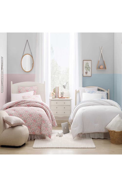 Laura Ashley Floral Quartet Bonus Comforter & Sheet Set In Pink/green