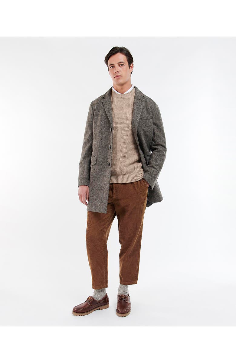 Barbour Hendon Crombie Herringbone Wool Overcoat, Alternate, color,