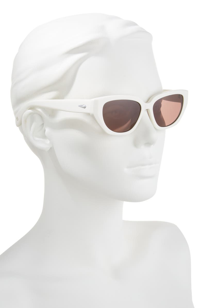 rag & bone 54mm Cat Eye Sunglasses, Alternate, color, White