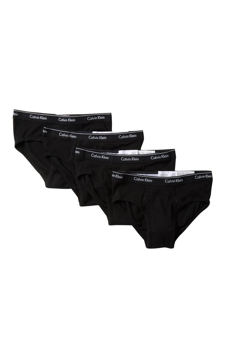 Calvin Klein Low Rise Hip Briefs - Pack of 4, Main, color, Black