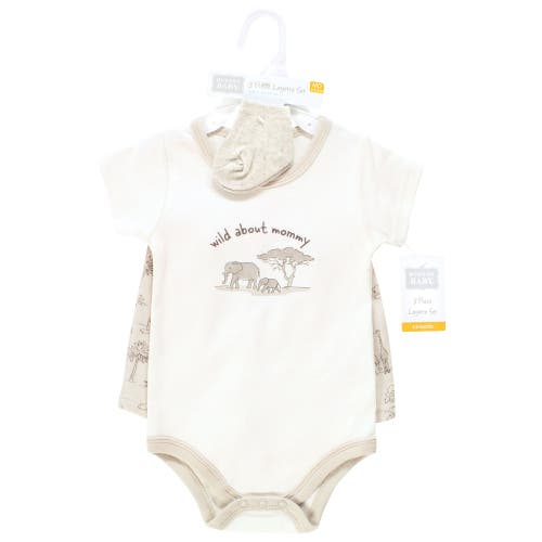 Hudson Baby Bodysuit, Short And Sock In Multi