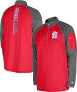 New Era Men's New Era Red St. Louis Cardinals Father's Day Raglan Quarter-Zip Top