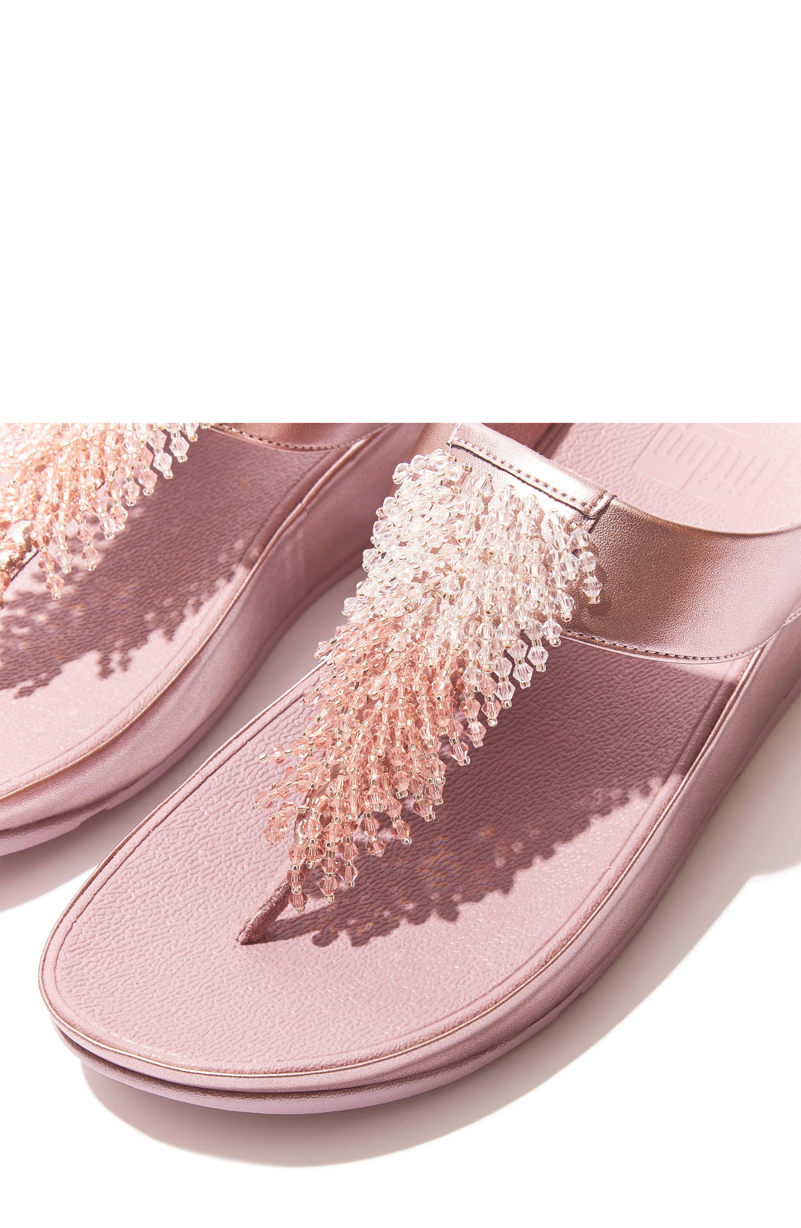 FitFlop Rumba Ombré Bead Wedge Sandal, Alternate, color, Pink Sky