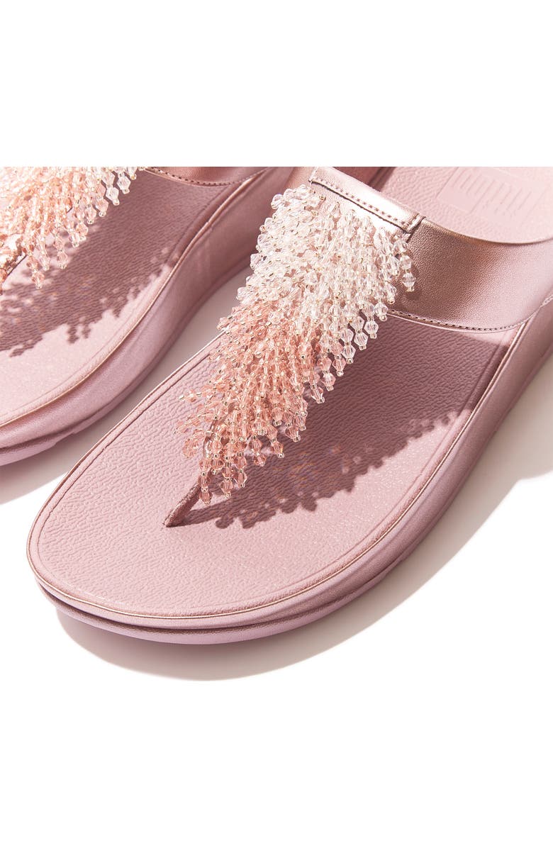 FitFlop Rumba Ombré Bead Wedge Sandal, Alternate, color, Pink Sky