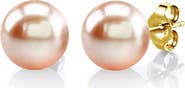 The Pearl Source Freshwater Round Pearl Stud Earrings 8mm