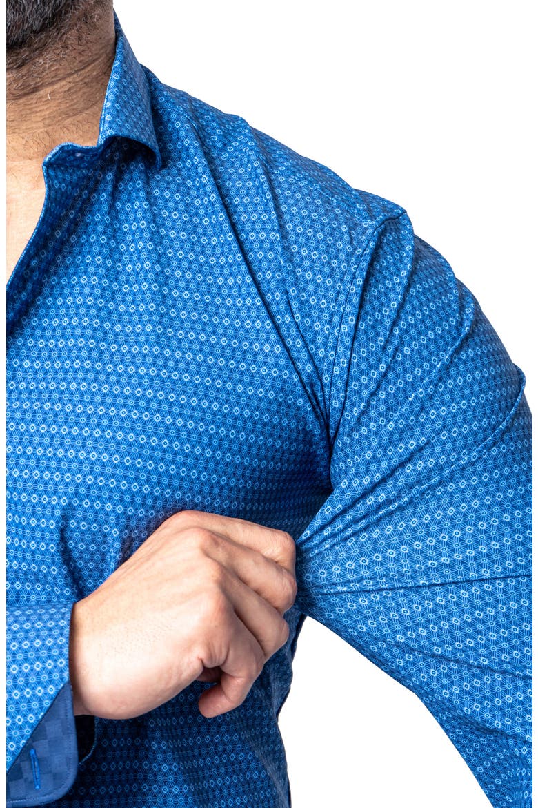 Einstein Stretch Spectecal Button-Up Shirt, Alternate, color, BLUE