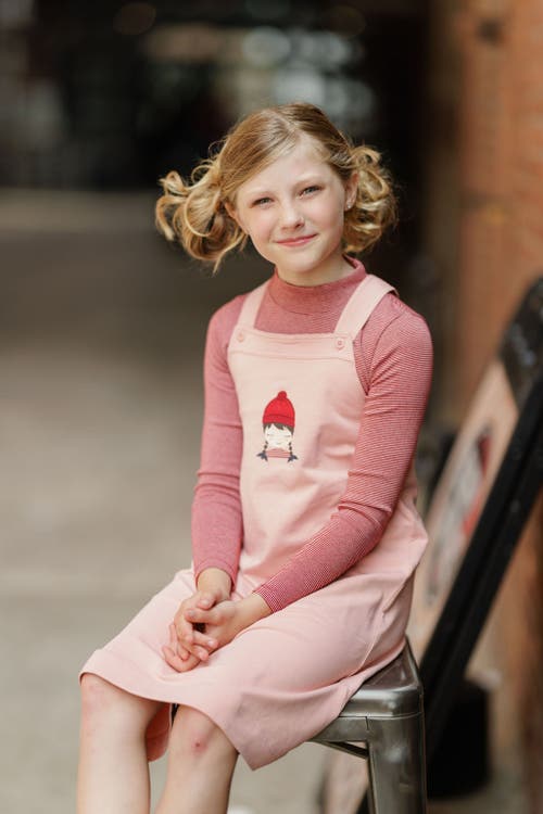 Ely's & Co. French Terry Autumn Kids Collection In Pink