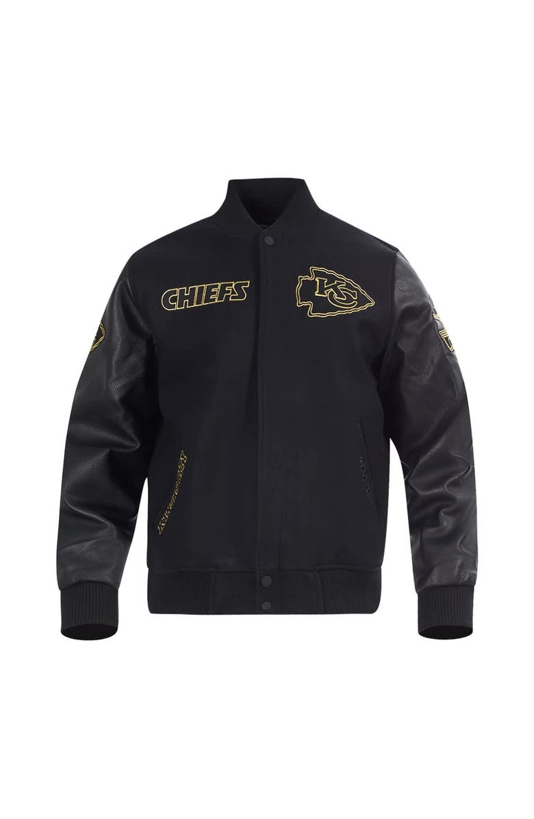 PRO STANDARD Men's Pro Standard Black Kansas City Chiefs Full-Zip Varsity Jacket, Alternate, color,