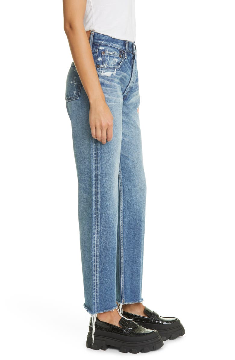 MOUSSY Ashley Wide Straight Leg Jeans, Alternate, color, Blue