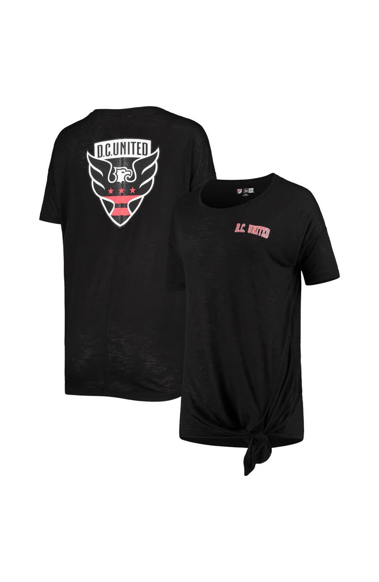 5TH AND OCEAN BY NEW ERA Women's 5th & Ocean by New Era Black D.C. United Slub Scoop Neck T-Shirt, Alternate, color,