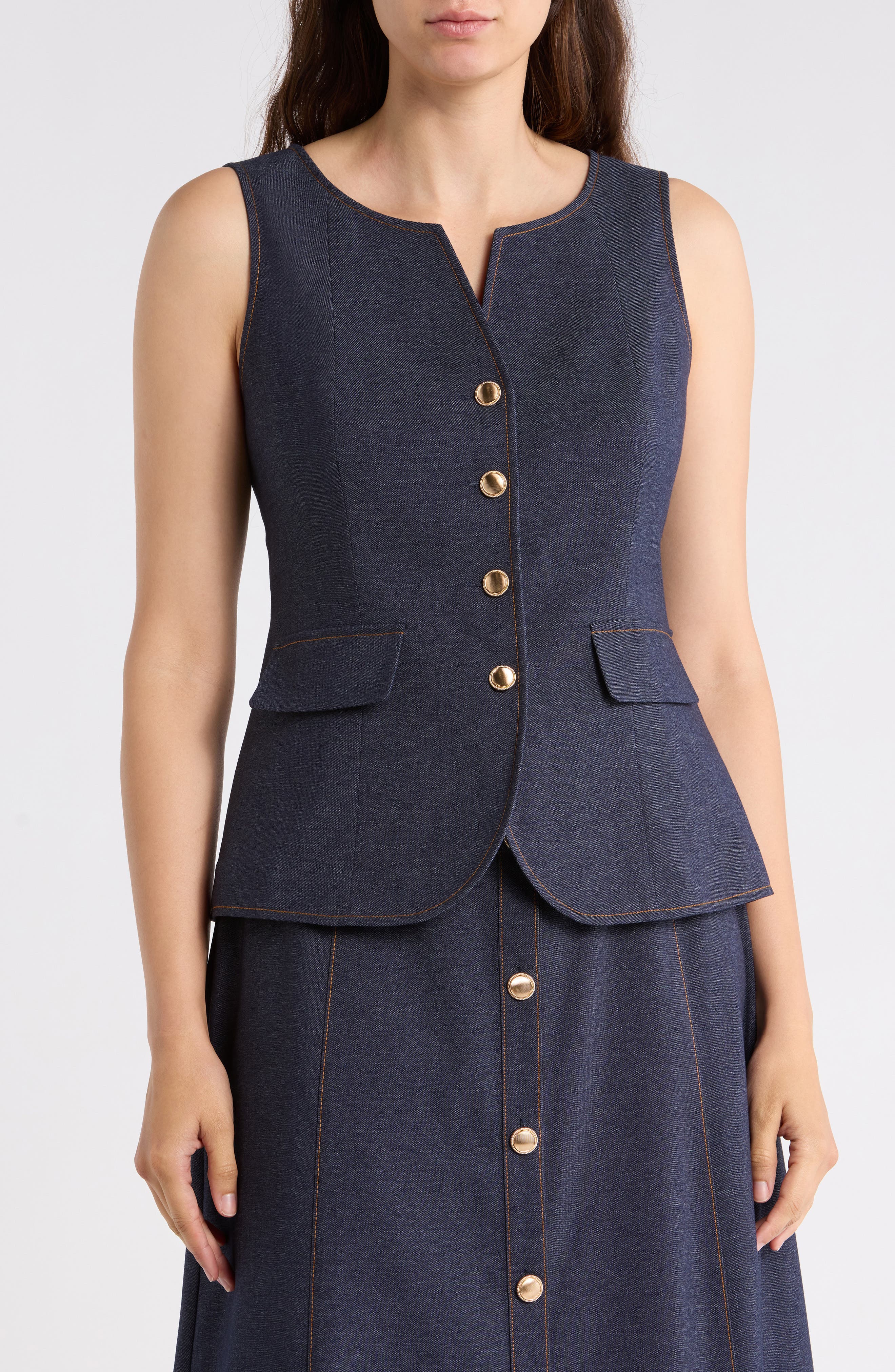 Gemma + Jane Contrast Stitch Vest