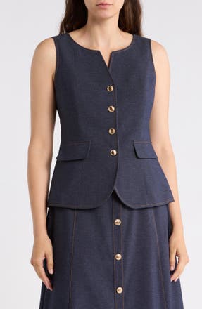 Gemma + Jane Contrast Stitch Vest in INDIGO BLUE · Jacket from Nordstrom Rack in a $240.38 outfit