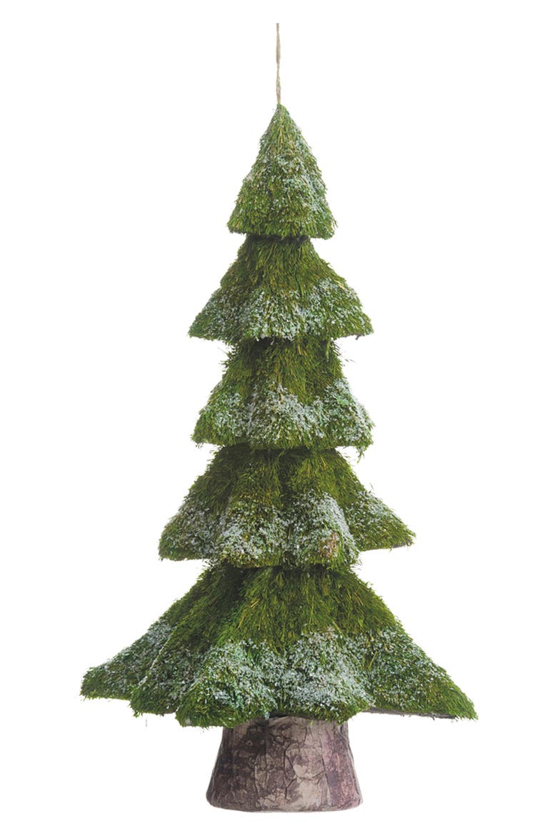 Iced Sisal Tree Ornament, Main, color, GREEN ICE