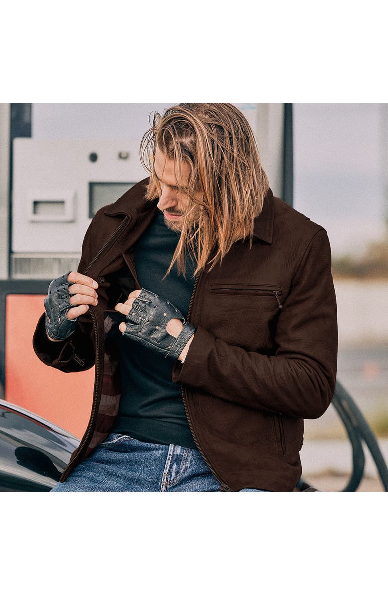 Last Wolf Indiana Dunes Moto Jacket, Alternate, color, Brown