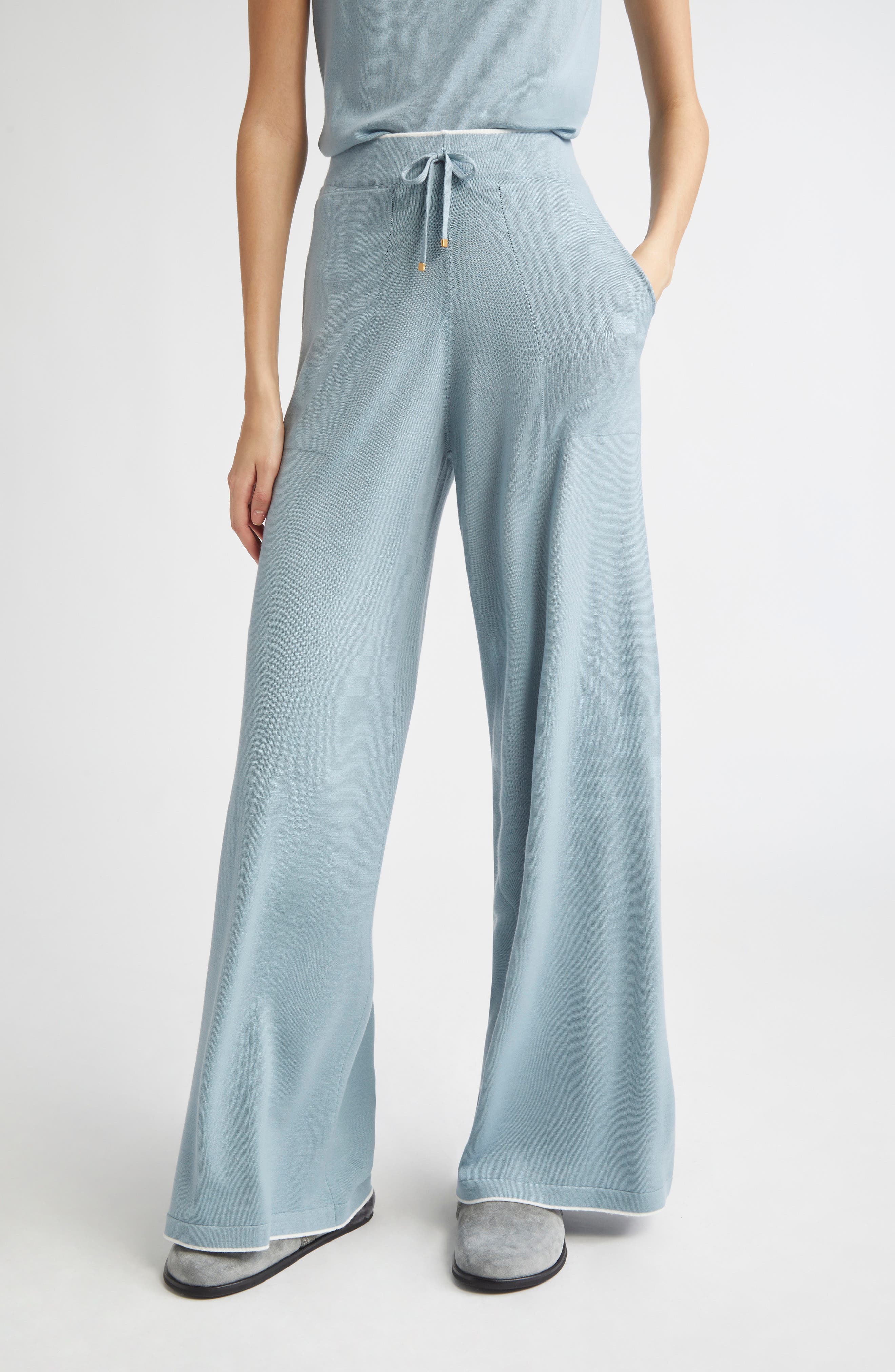 Merino Wool Wide Leg Pants - image 3