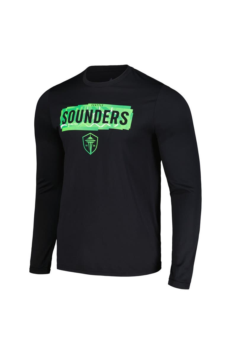 adidas Men's adidas Black Seattle Sounders FC Local Pop AEROREADY Long Sleeve T-Shirt, Alternate, color, 