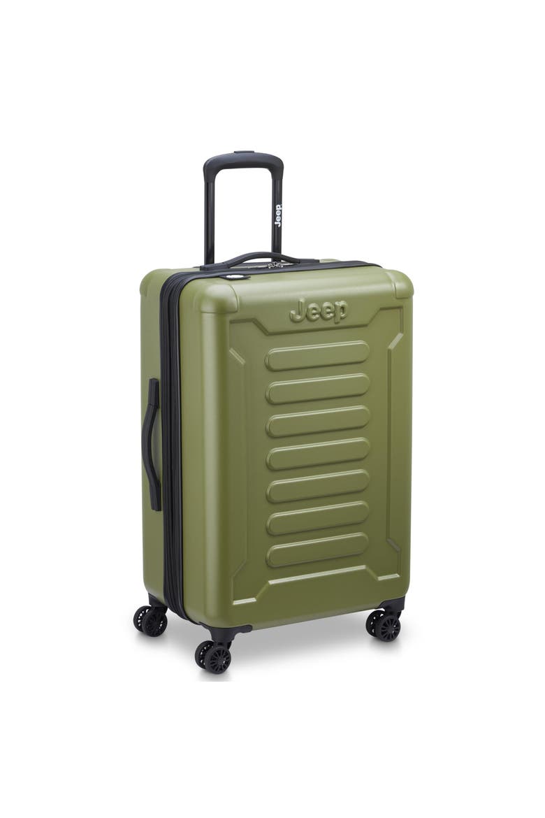 JH004C Checked-Medium 24 Inch Hardside Expandable Luggage with Spinner Wheels, Alternate, color, Avocado