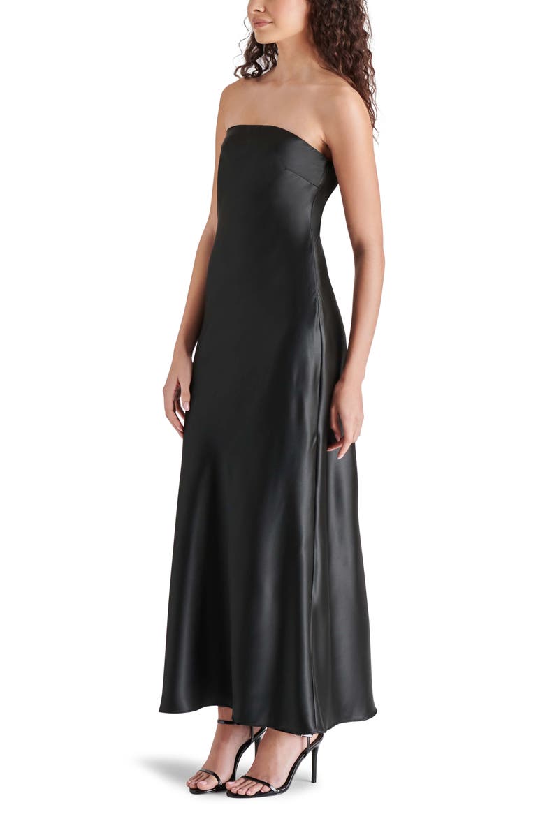 Steve Madden Jessamine Strapless Stretch Satin Dress, Alternate, color,