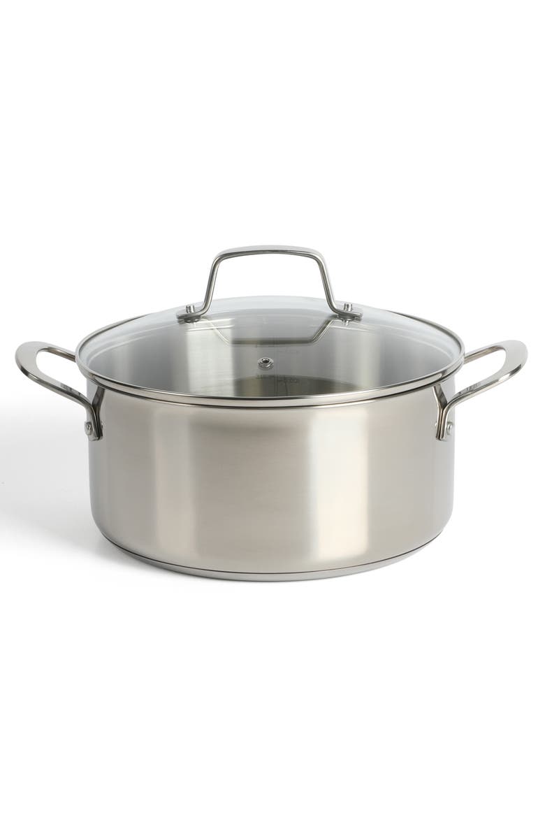 MARTHA STEWART Catselle 5-Quart Stainless Steel Dutch Oven with Lid, Main, color,