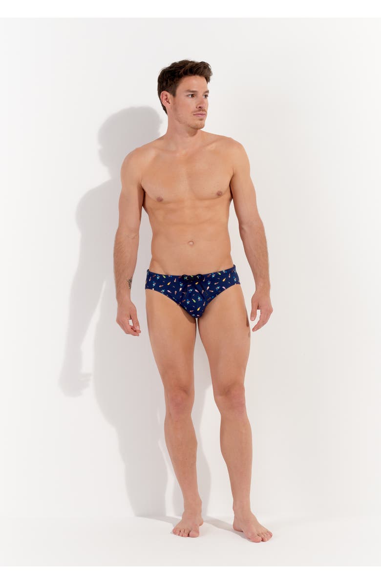 HOM Summer Swim Mini Briefs, Alternate, color, Navy Print