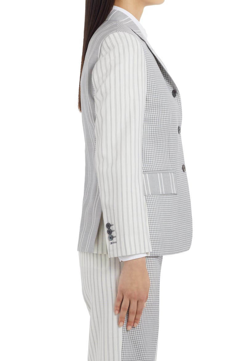 Mixed Print Wool Hopsack Classic Blazer, Alternate, color, MED GREY