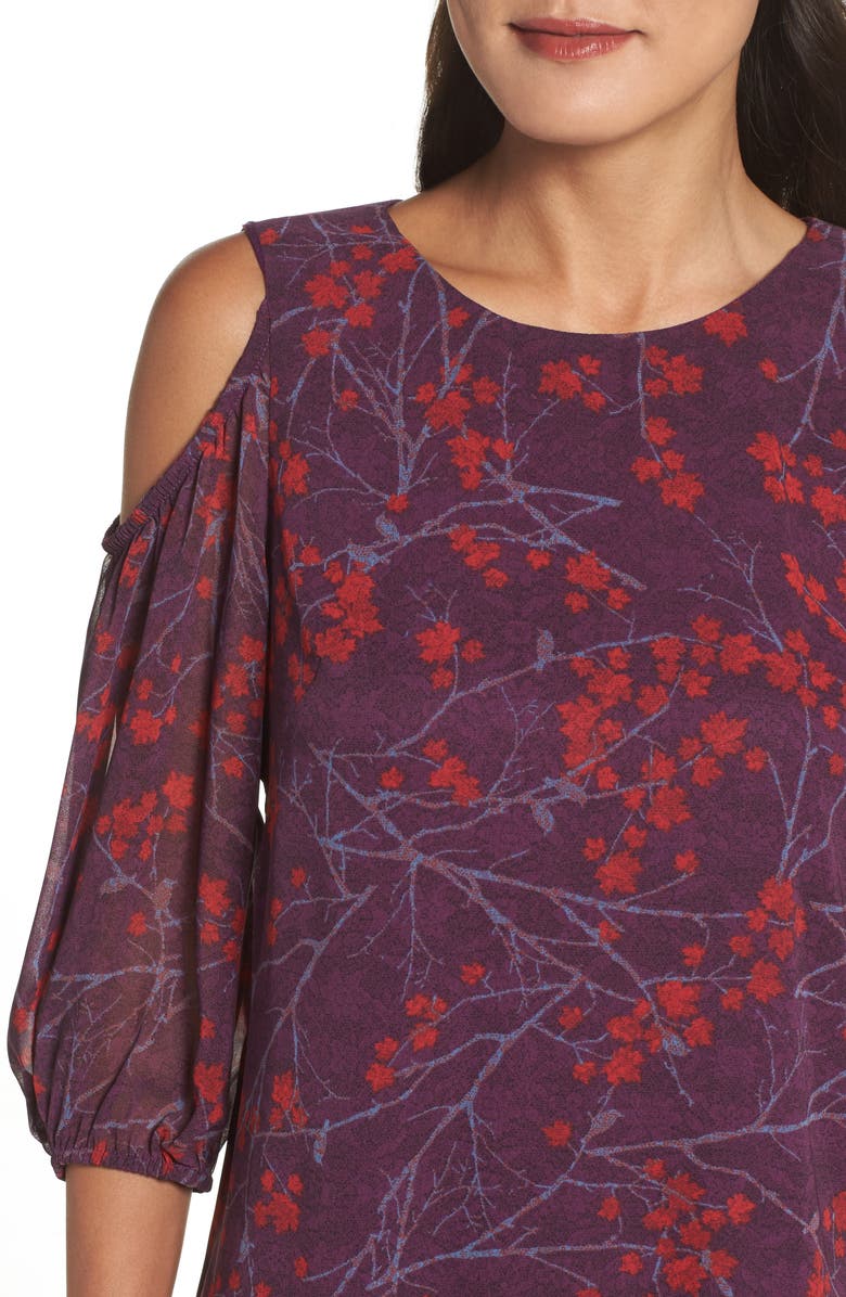 Gabby Skye Cold Shoulder Shift Dress, Alternate, color,