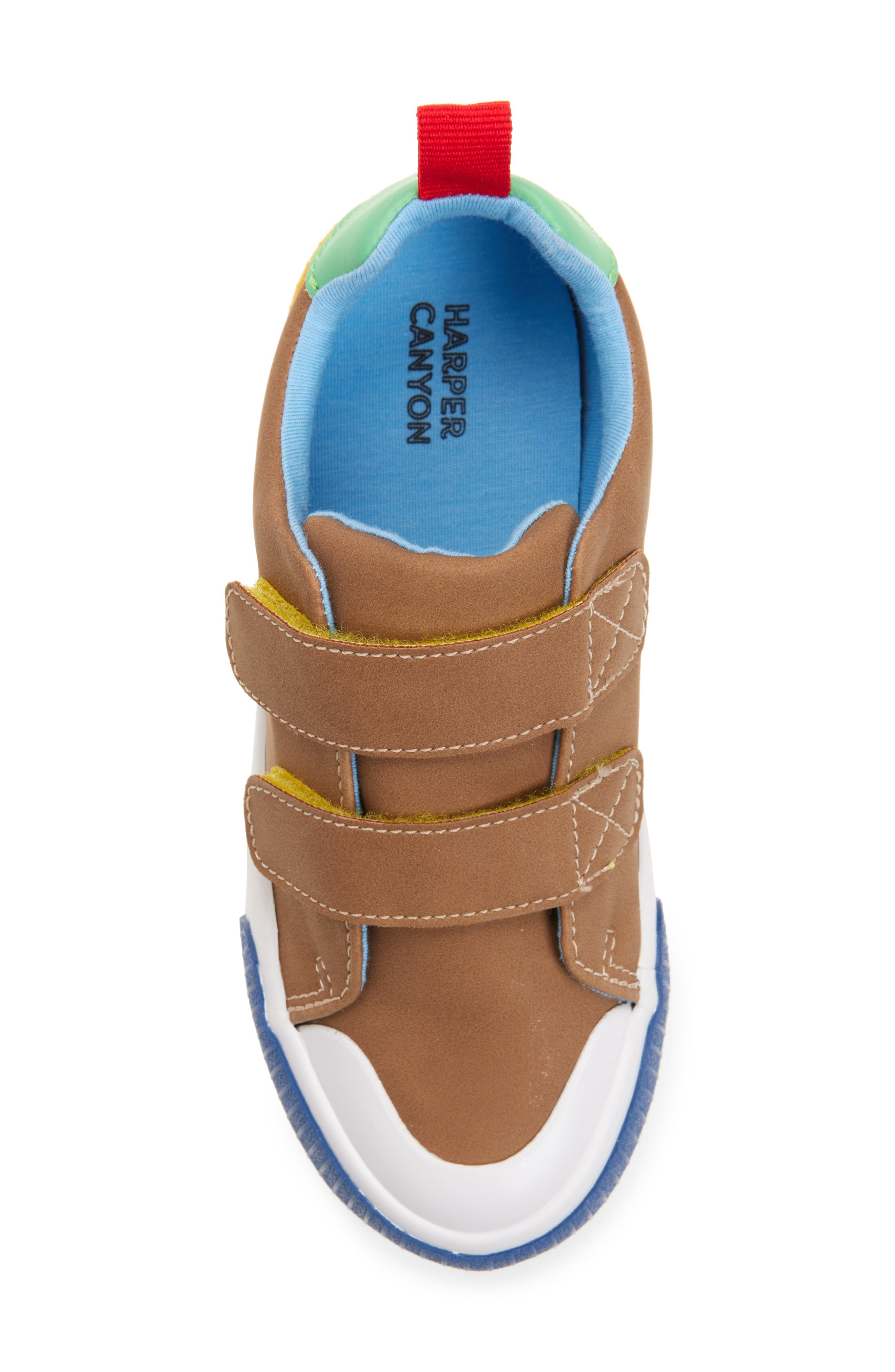 Harper Canyon Kids' Stevie Colorblock Sneaker, Alternate, color, Brown Multi