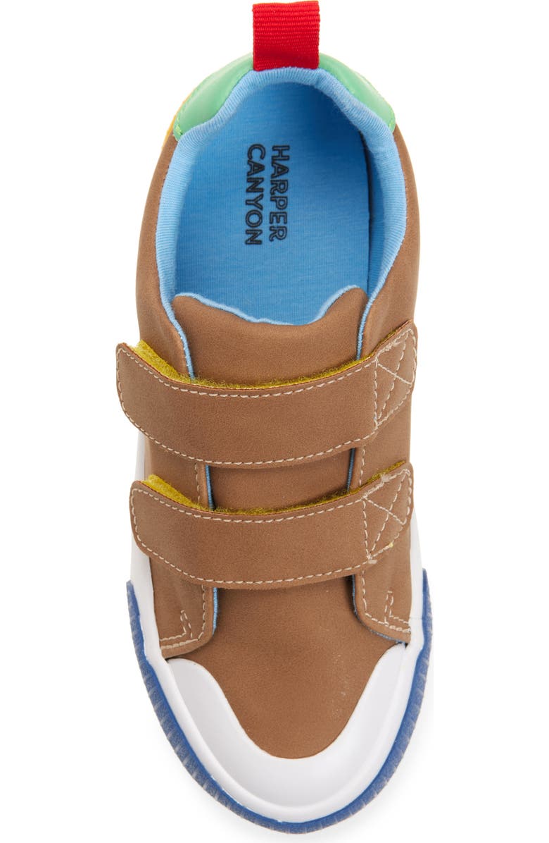 Harper Canyon Kids' Stevie Colorblock Sneaker, Alternate, color, Brown Multi