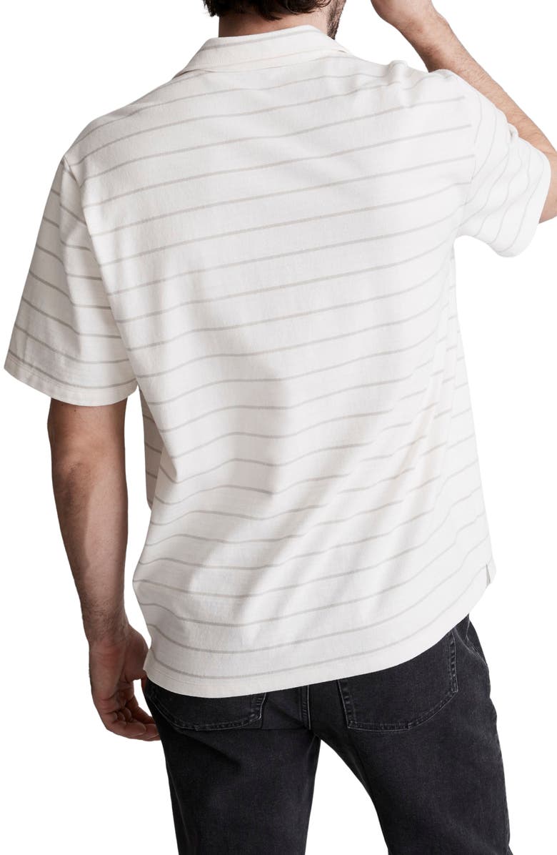 Madewell Stripe Easy Knit Short Sleeve Button-Up Shirt, Alternate, color,