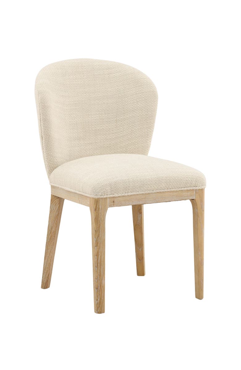 Dovetail Furniture Keiran Upholstered Dining Chair with Ash Wood Frame, Main, color, Oatmeal