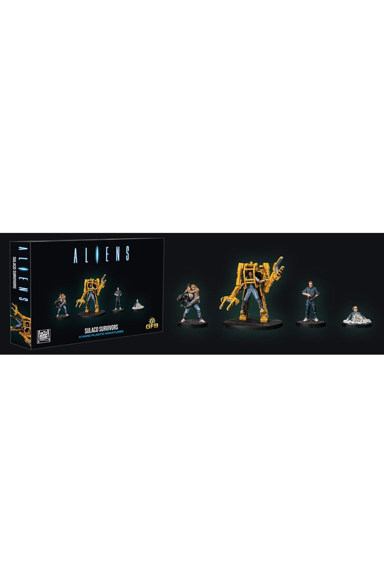GF9 Aliens Sulaco Survivors RPG Unpainted Miniatures, 4 Pieces, Alternate, color,