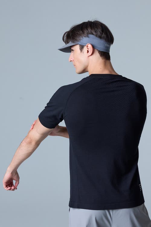 Cozy Zero Tech Merino Light Weight Daily Tee In Black
