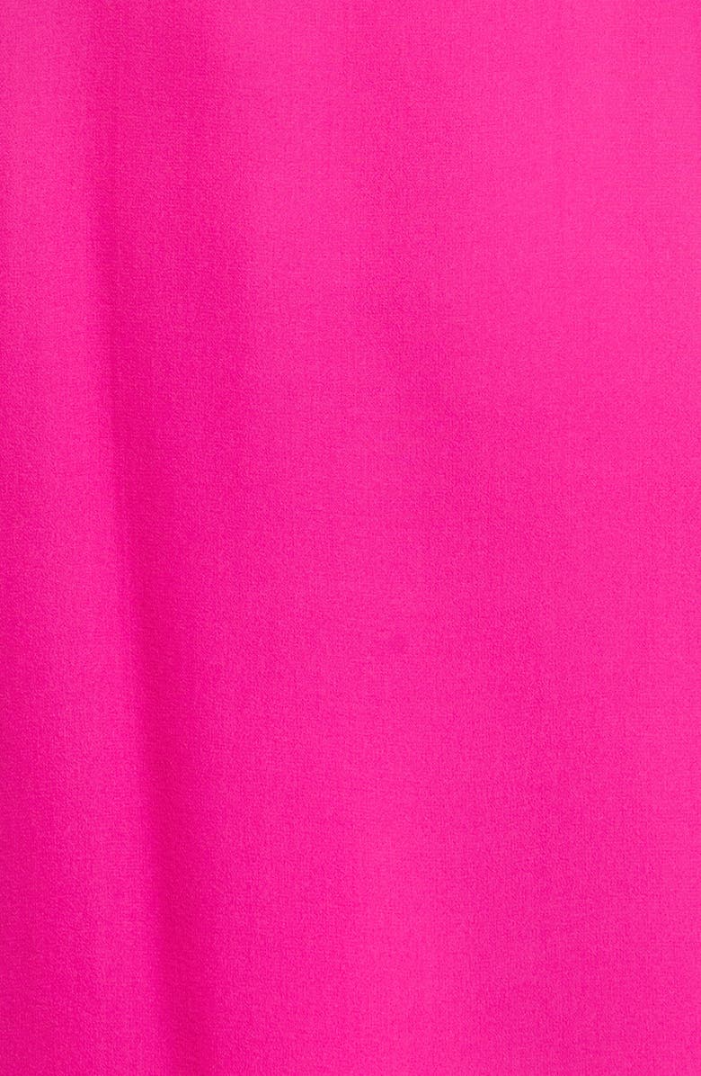 Moschino Semisheer Belted Detail Long Sleeve Silk Chiffon Dress, Alternate, color, 