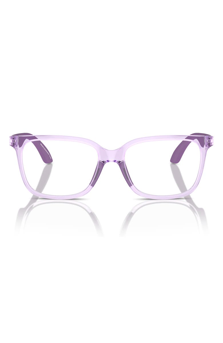 Emporio Armani 49mm Pillow Optical Glasses, Main, color, Shiny Purple / Demo Lens