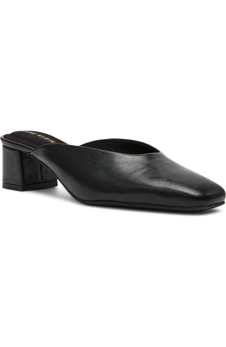 Anne Klein Maeus Mule, Main, color, Black Crinkle