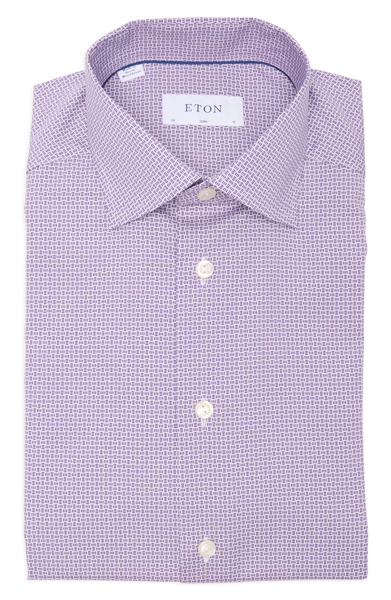 Eton Slim Fit Short Sleeve Shirt, Alternate, color, 