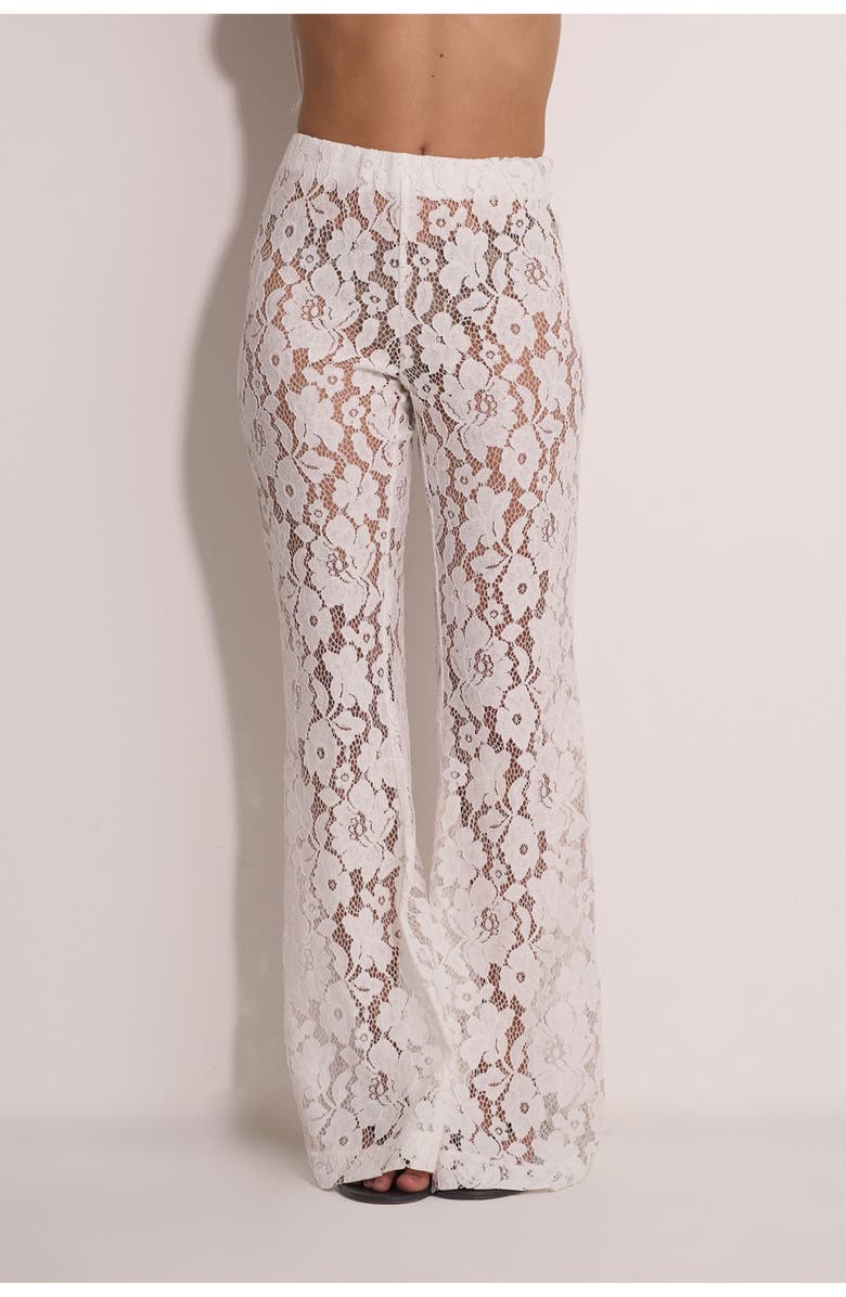 Gottex Beach Life Saint Tropez Floral Lace Cover-Up Pants, Main, color, White