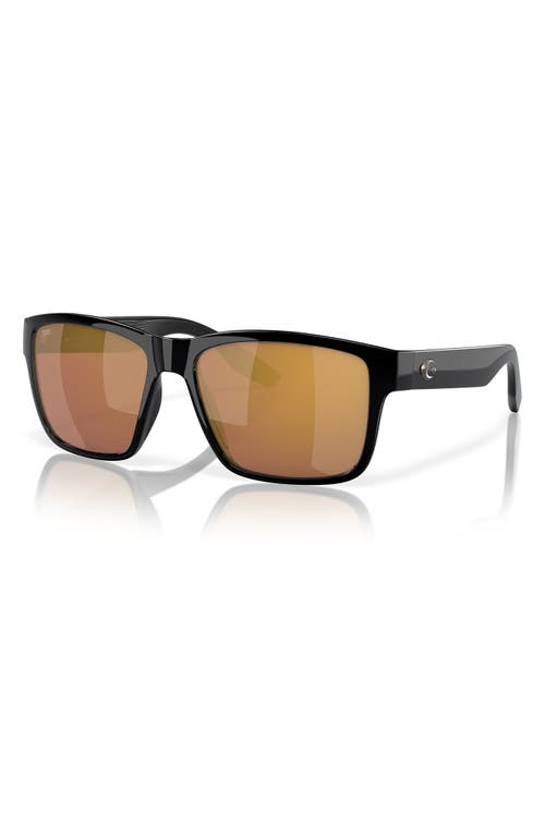 Costa Del Mar 58mm Polarized Sqaure Sunglasses In Black