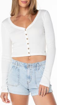 Roxy Terrace Cropped Long Sleeve Top